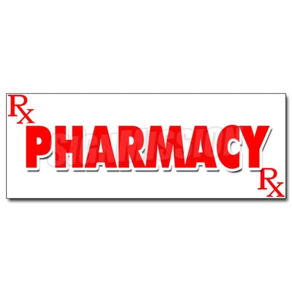 Amistad 12 in. Pharmacy Decal Sticker - Prescription Drugs Beauty Deliver Open Medical AM3922440 - main